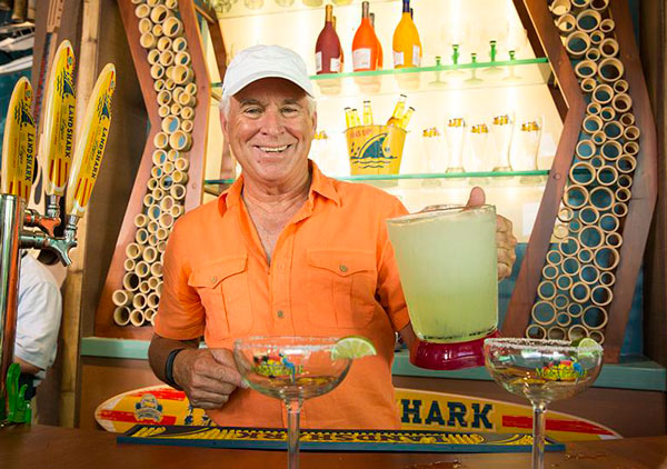 Jurassic World’s celebrity bartender, singer-songwriter Jimmy Buffett.